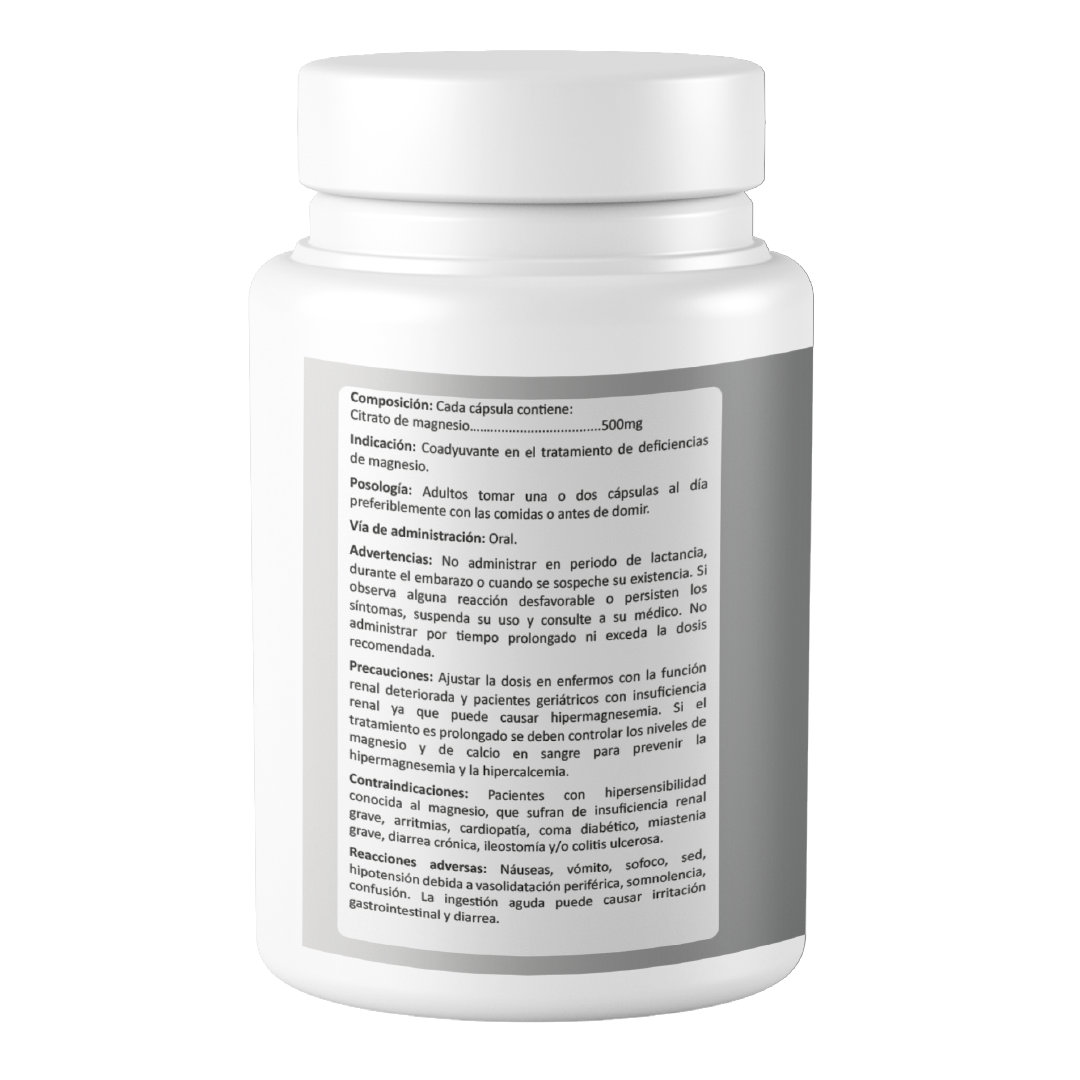Magnesio (Citrato de Magnesio 500mg) - Imagen 2